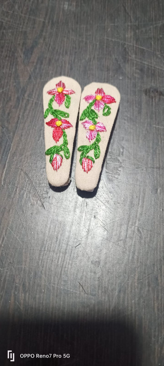 Beautiful Hand Embroidered Hair Clip for Women & Girls