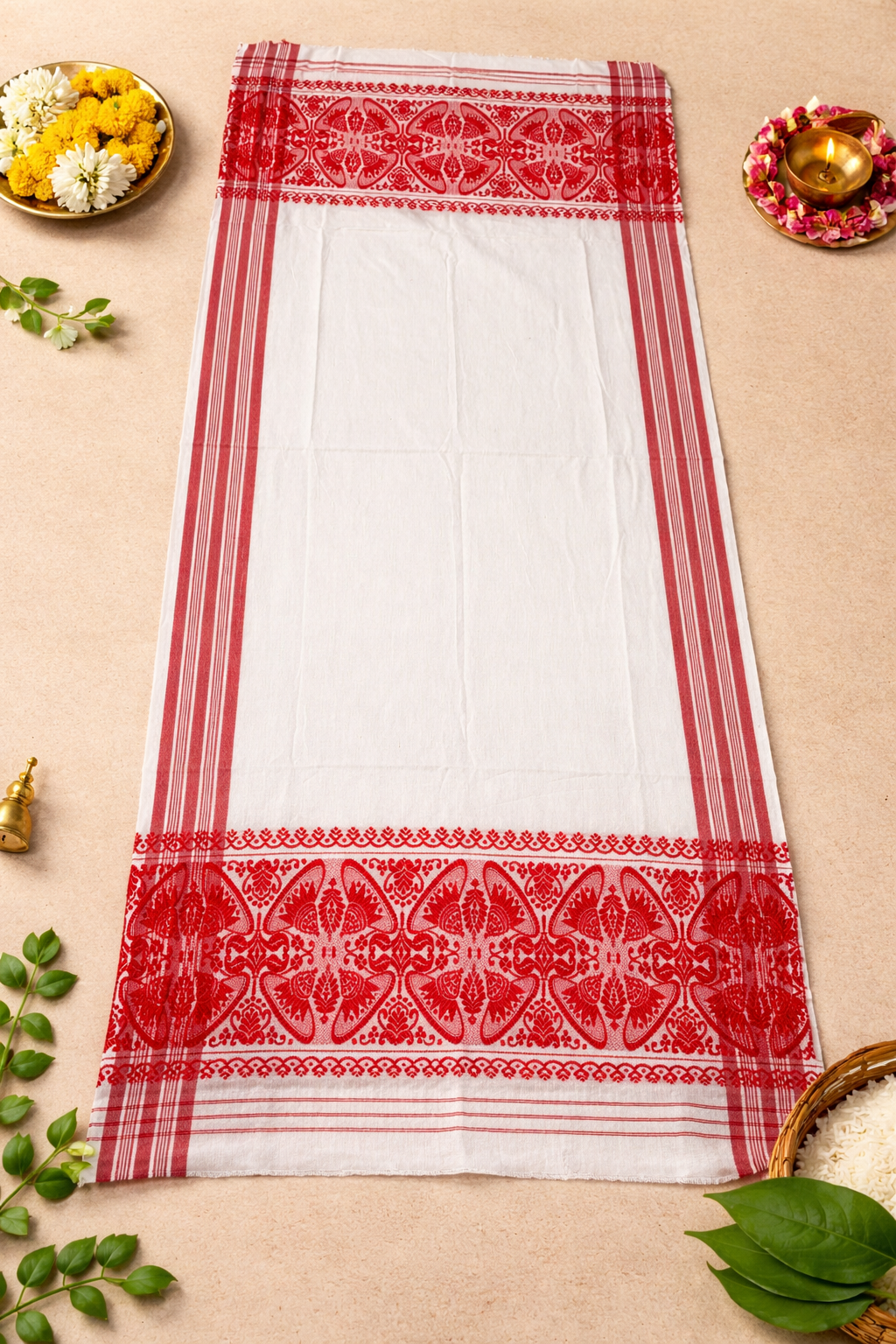 Handwoven Single Gamocha – Basic (Single & Pack of 5)