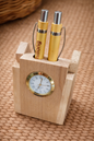 Handcrafted Bamboo Double Watch & Pen Stand