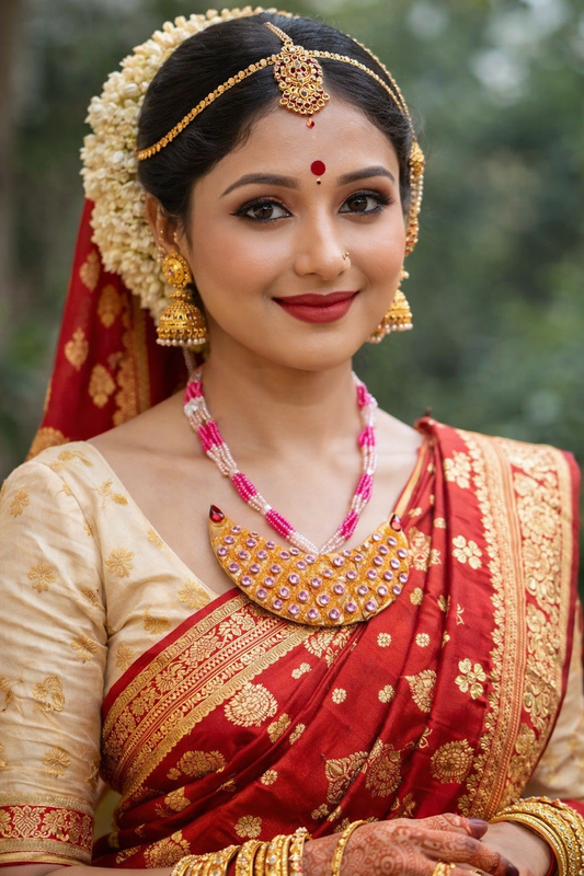 Handwork Assamese Clay Made Jun Design Jewellery