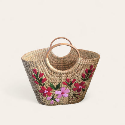 Assamese Kouna Grass Floral Handcrafted Bag