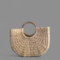 Handwoven Kauna Grass Half Moon Bag