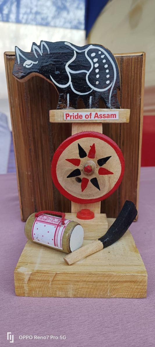 Pride of Assam – Handmade Wooden Heritage Table Decor(Gifting)