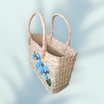 Kauna Grass Floral Embroidery Square Design