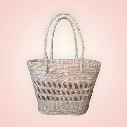 Kauna Grass Oval Design Special Handbag