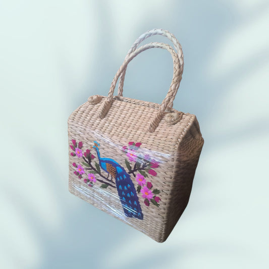 Kauna Grass embroidery peacock design