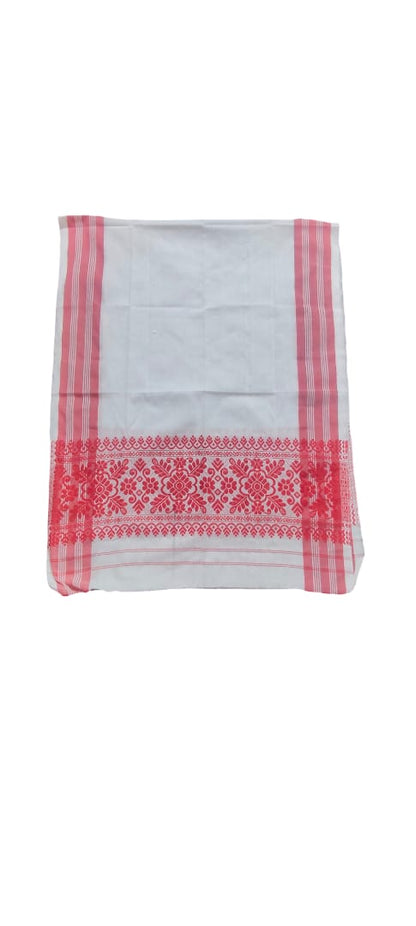 Traditional Assamese Poka Khuta Gamucha – Handwoven Heritage Cloth