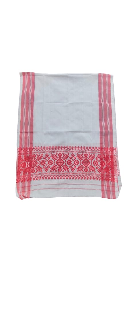 Traditional Assamese Poka Khuta Gamucha – Handwoven Heritage Cloth