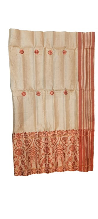 Assamese Traditional Toss Gamucha (Flower Motif)