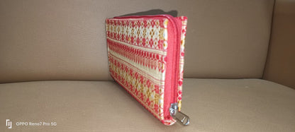 Hand Work Designer Tussar (Toss) Muga Silk Ladies Purse