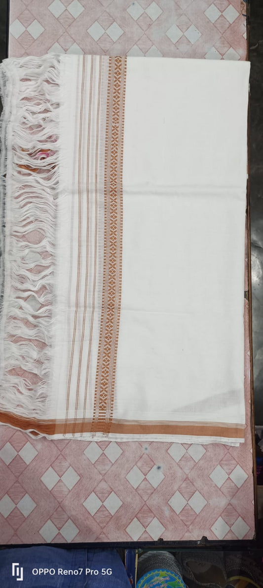 Assamese Pure Cotton Mati Haal Dora Jura Seleng Sador with Dohi Kata