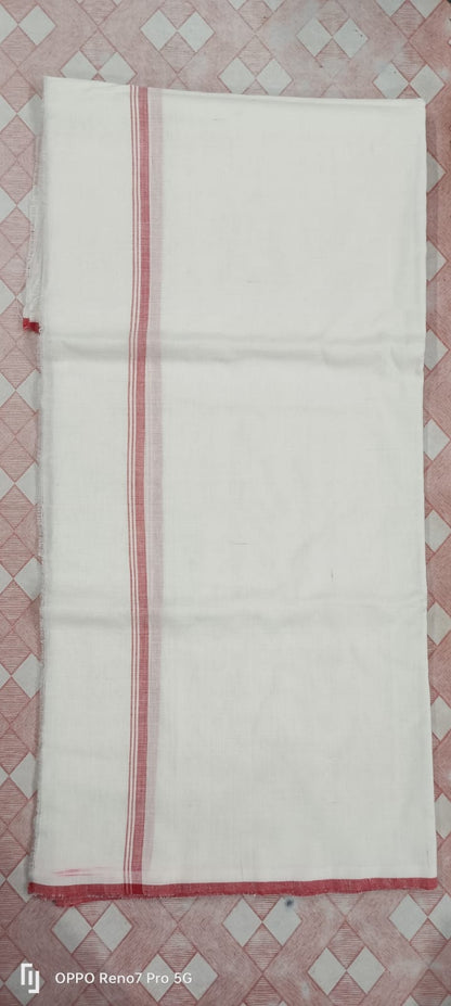 Assamese Pure Cotton Mati Haal Dora Jura Dhoti – Basic