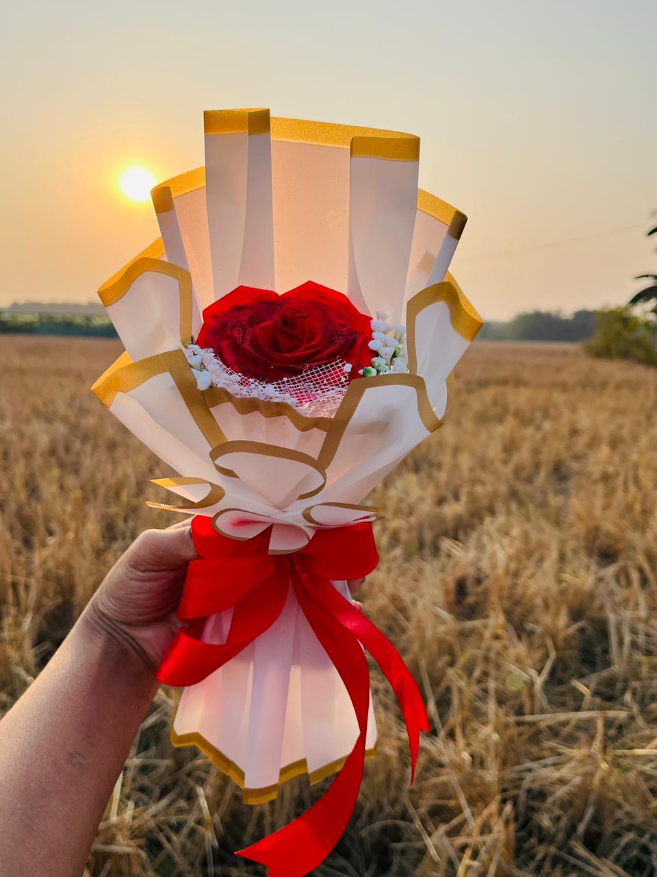 Handmade Single Rose Bouquet 🌹