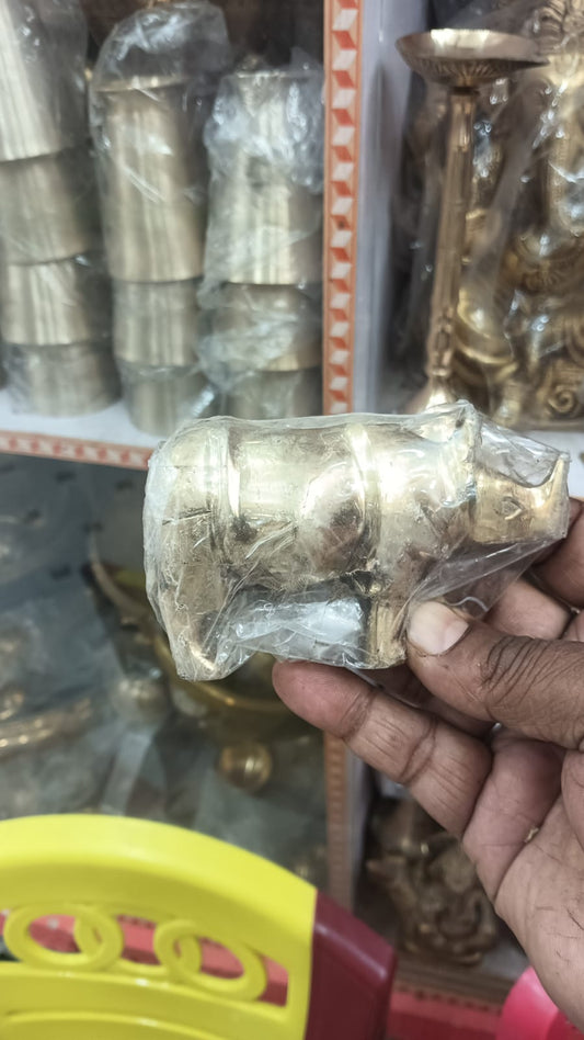 100% Pure Brass Rhino Figurine - 6 Inch