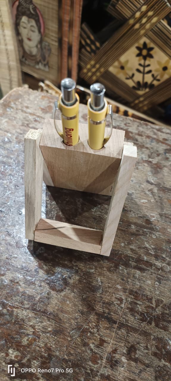 Handcrafted Bamboo Double Watch & Pen Stand