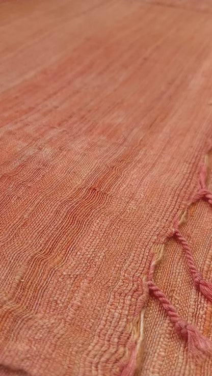 Handwoven Eri Silk Stole – Natural Peach Colour