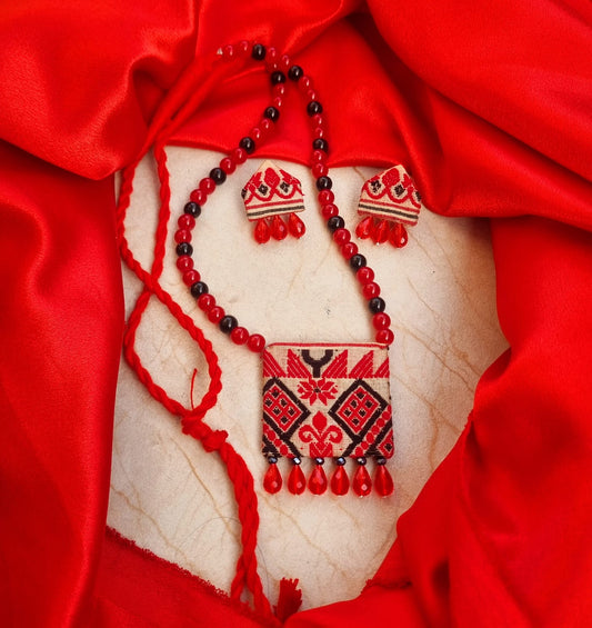 Handcrafted Modern Assamese Toss Jewellery Set for Women