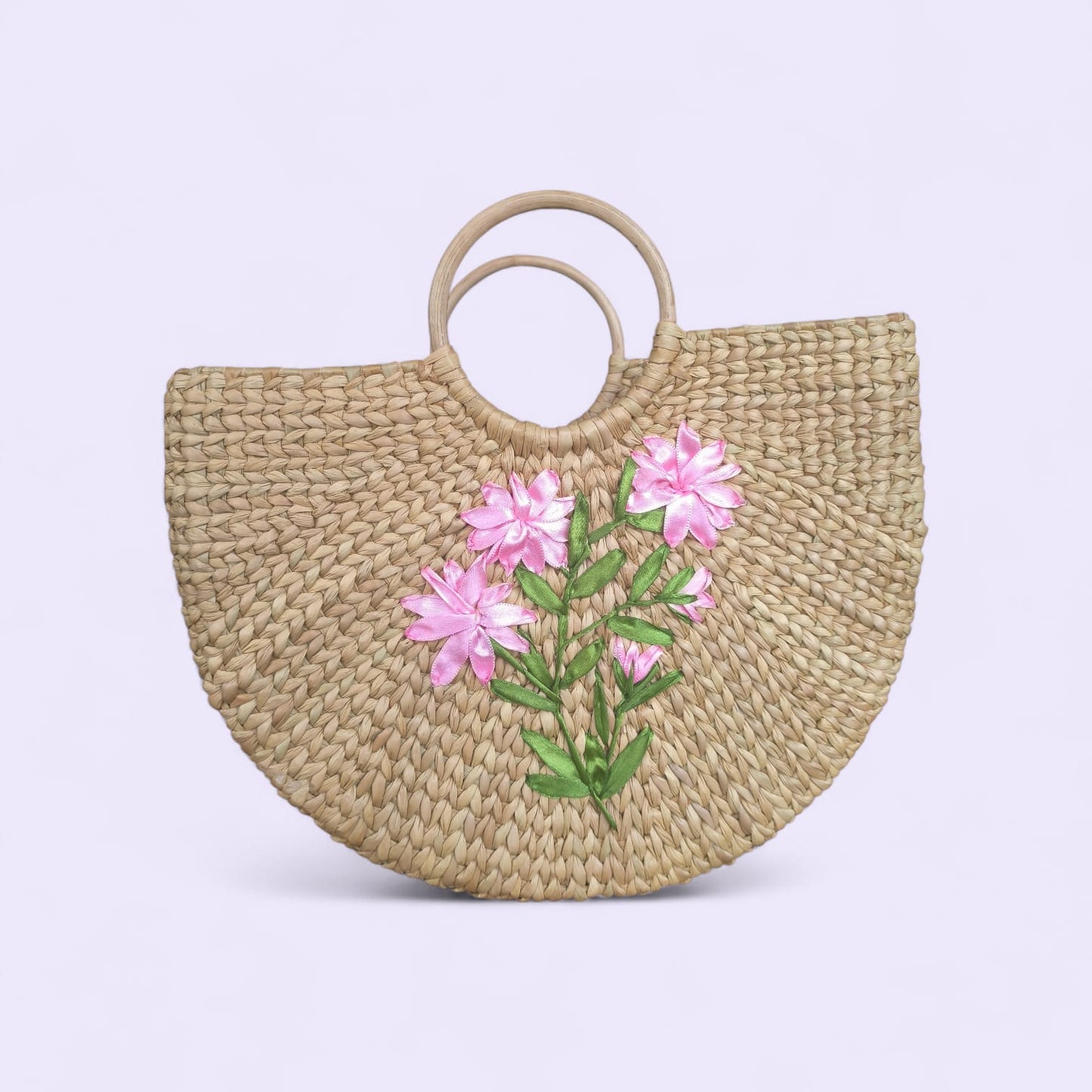 Manipuri Kauna Grass Embroidery Ladies Bag