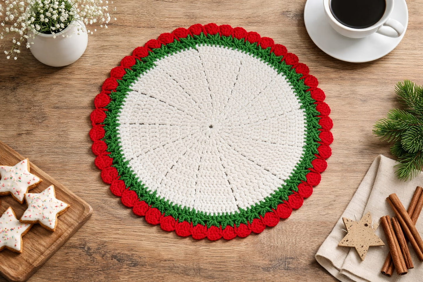Handwoven Knitting Table Coaster ( 27 inch)