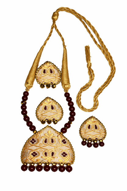 Modern Assamses Pat (Assam Silk) Jewellery Set