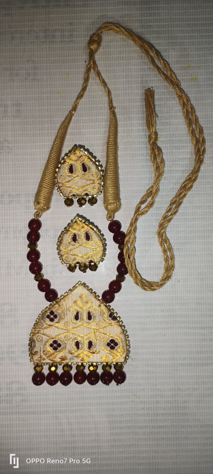 Modern Assamses Pat (Assam Silk) Jewellery Set