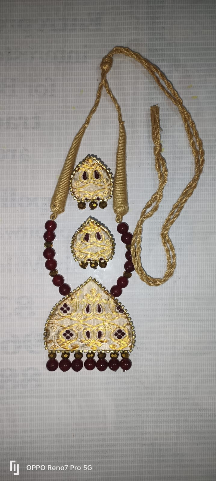 Modern Assamses Pat (Assam Silk) Jewellery Set