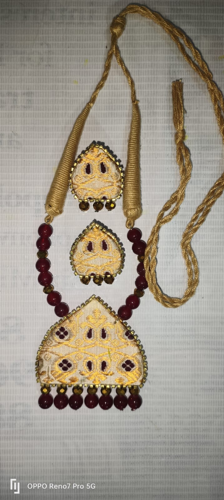Modern Assamses Pat (Assam Silk) Jewellery Set