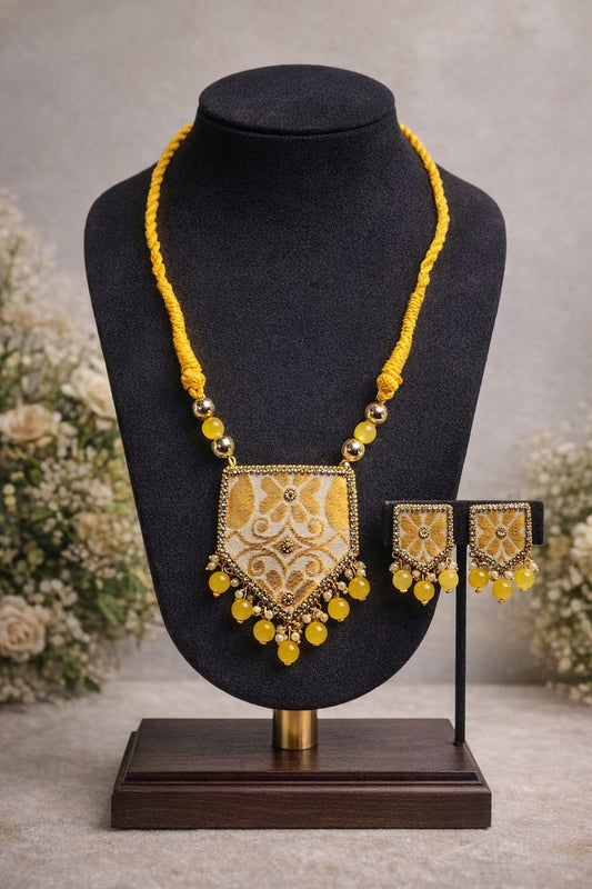 Handwork Assamese Tussar Jewellery Set