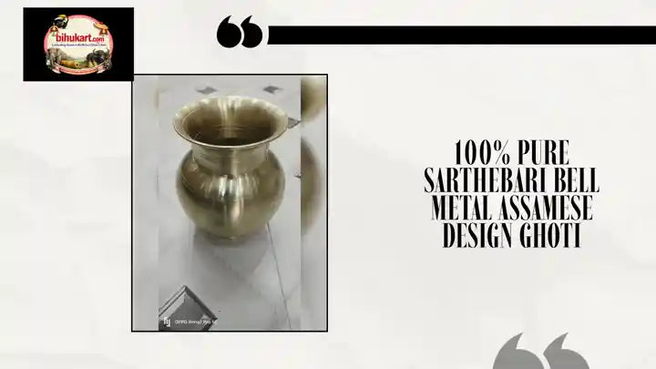 100% Pure Sarthebari Bell Metal Assamese Design Ghoti by@Outfy